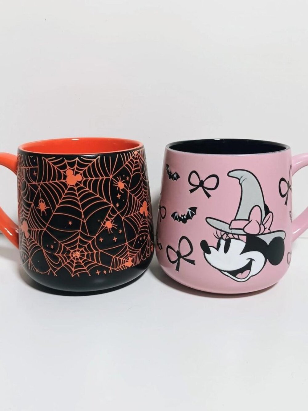 Disney Mickey Halloween Spiderweb and Witch Minnie Mouse Ceramic Mug Zrike